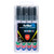 ARTLINE 90 PERMANENT MARKERS Medium Chisel Black Pack of 4