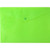 Osmer Plastic Document Wallet with Button Closure A4, Green