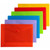 Osmer Plastic Document Wallet with Button Closure A4, Solid Assorted (Each)