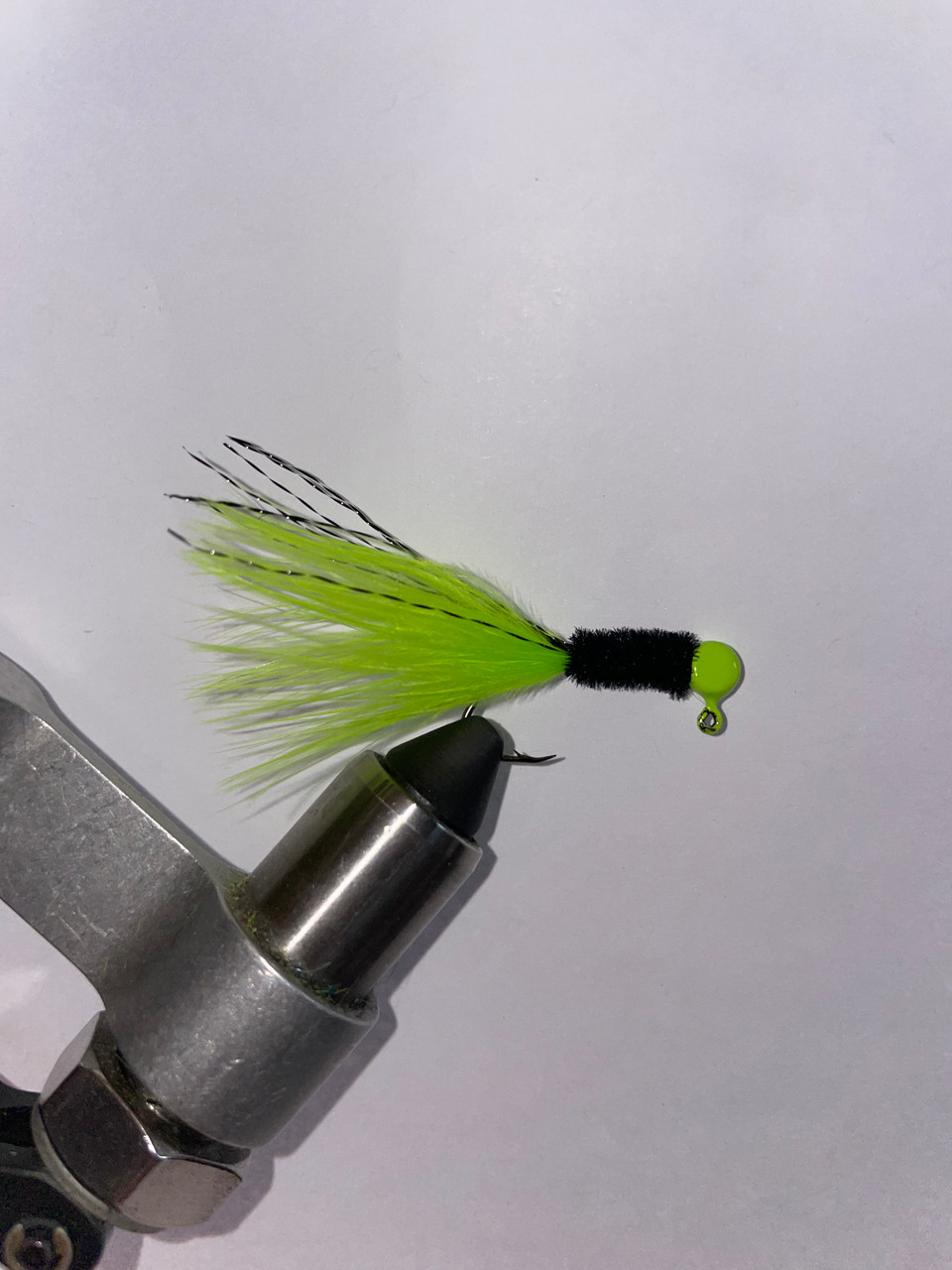 Black Chartreuse Crappie Jig (3 Per Order) - Rutherford Tackle