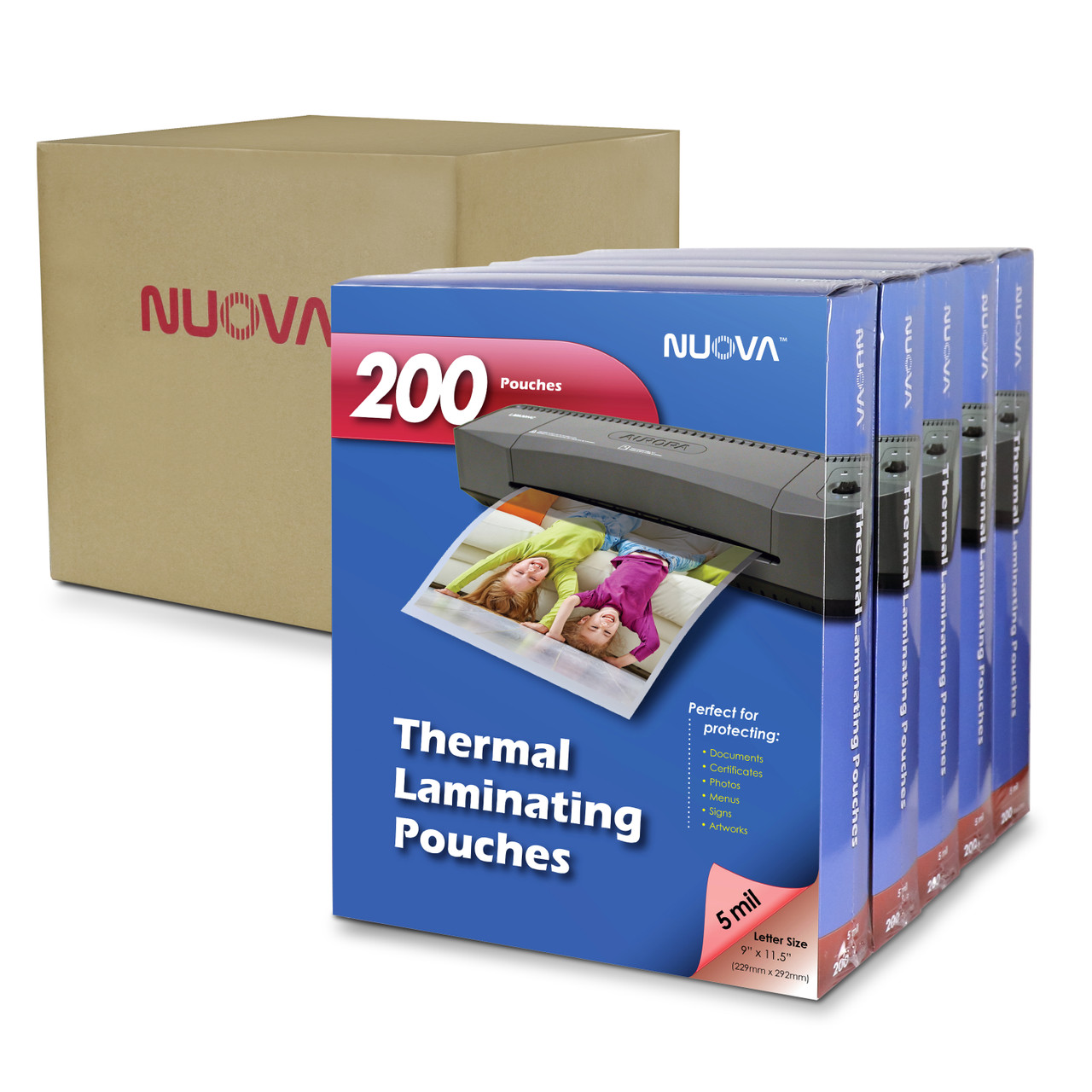 Pack of 200 Nuova Premium Thermal Laminating Pouches