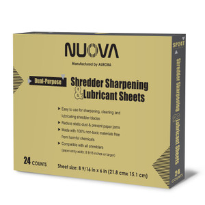 Nuova SP24T Paper Shredder Sharpening & Lubricant Sheets - 24 Count