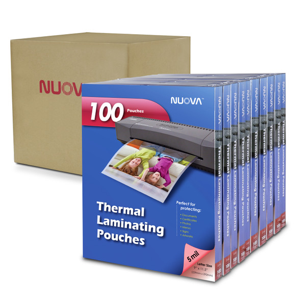 Nuova LP105H-10PK Premium Thermal 100-Pack Laminating Pouches 9" x 11.5", Letter Size, 5 mil, 10 Packs (1,000 Sheets)