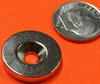 Strong N52 Neodymium Magnets 3/4 in x 1/8 in Disc w/Countersunk