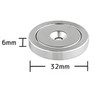 1.26 x 0.24 inch Flat Base Neodymium Magnet Mounting Cup with 110 lbs - Screw Included