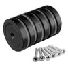 6 PC Epoxy Coated 1.42 inch / 36 mm Flat Base Neodymium Magnet Mounting Cups with Screws 90 lbs - Shipping Included