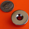 Powerful N52 Neodymium Disc Magnet 3/4 in x 1/4 in Dual Sided Countersunk Hole