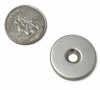 N52 1 x 1/8 Inch Neodymium Magnet Encased in Protective Steel - Shatter-Resistant Screw-Mount Magnet