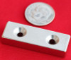 Neodymium Magnets 1.5 in x 1/2 in x 1/4 in Bar w/2 Countersunk Holes