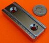 1.5 in X 13/16 in X 3/8 in Channel Magnet-Rectangular Cup Magnet W/2 Countersunk Holes