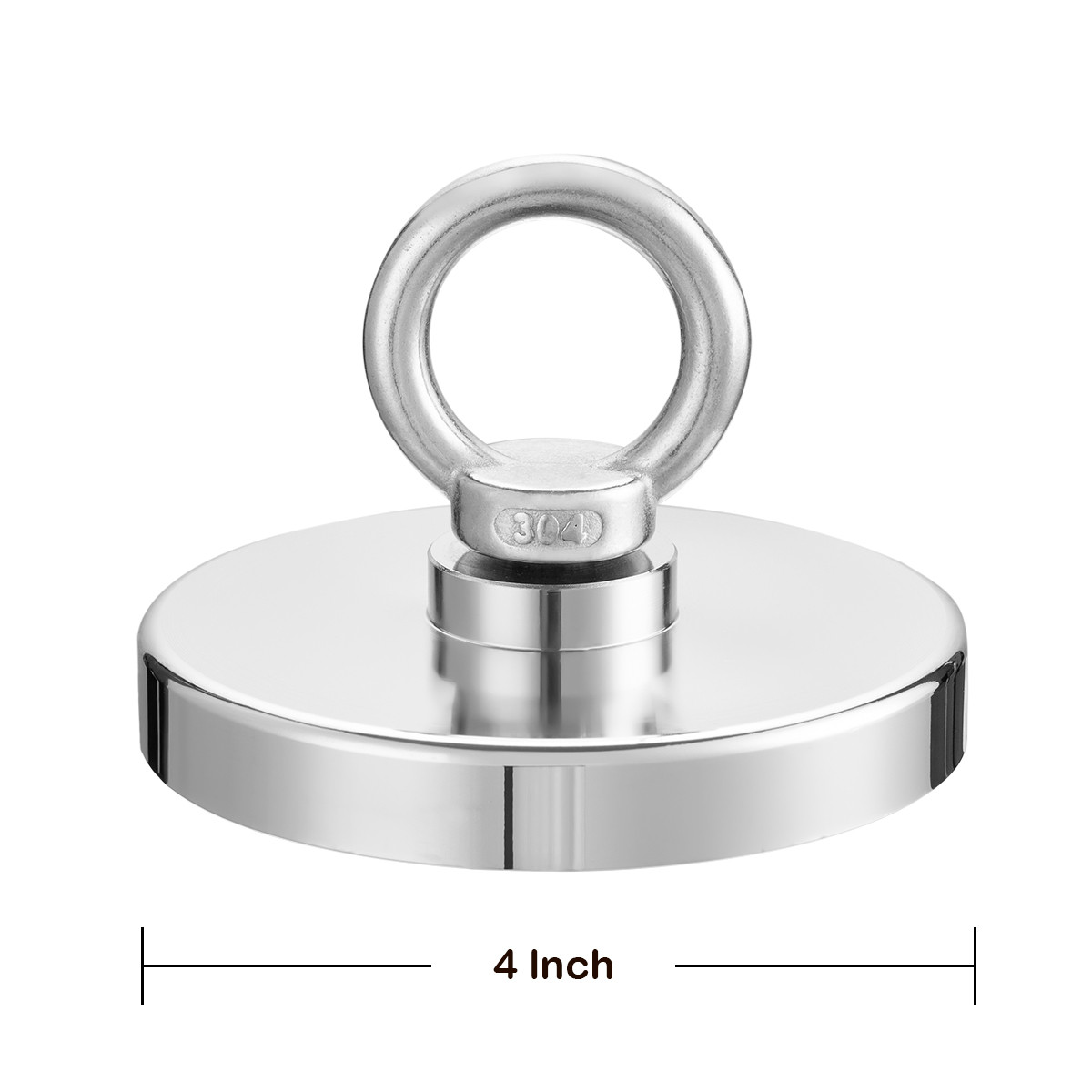 High Duty 4 Inch Neodymium Fishing Magnet 630 LBS