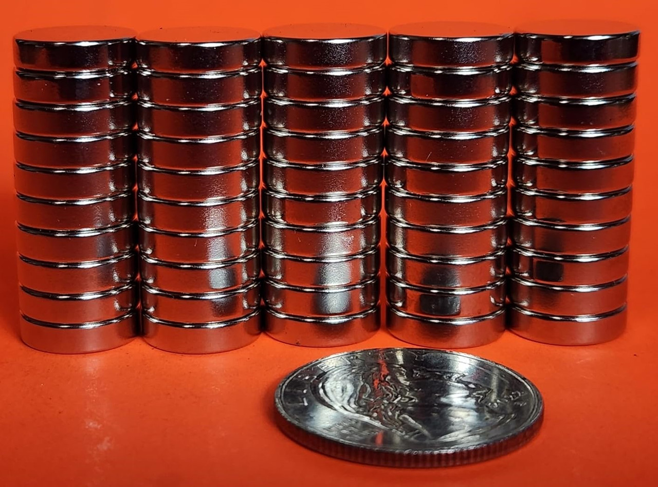100 PCs 1/2 x 1/8 inch Neodymium Magnets 12.7x3.2 mm discs, The World’s Strongest & Most Powerful Rare Earth Magnets - Shipping Included