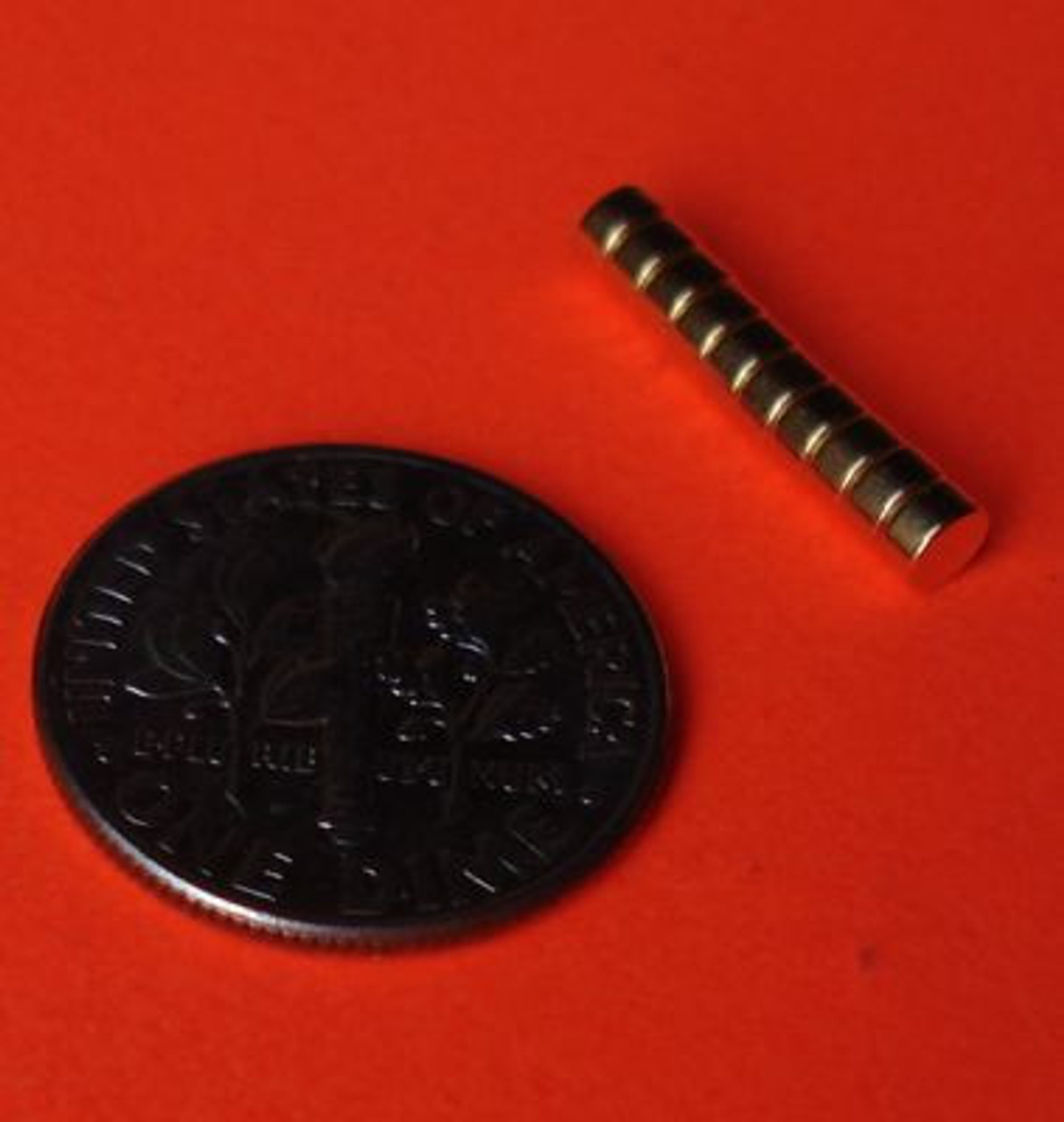 Strongest N52 Neodymium Magnet 1/8 in x 1/16 in Disc