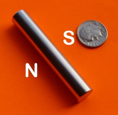 N52 Very Strong Neodymium Magnets 0.4 x 2.4 inch Diametrically Magnetized