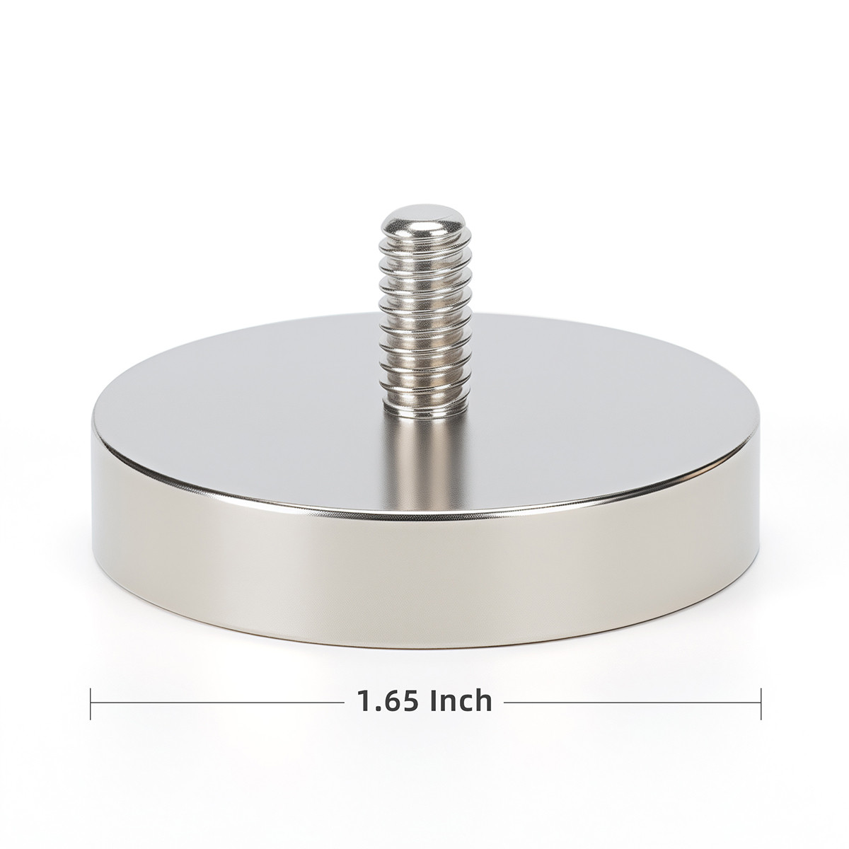 1.65 inch Rare Earth Neodymium Pot Magnets #1/4-20 Thread Male Stud