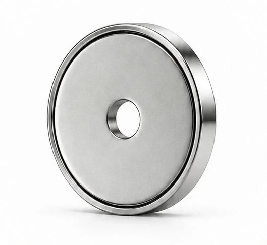 N52 5/8 x 1/8 Inch Neodymium Magnet Encased in Protective Steel - Shatter-Resistant Screw-Mount Magnet