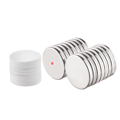 16 Pack Neodymium Disc Magnets with Double-Sided Adhesive – Rare Earth Magnets 1.26" x 1/8" (32mm x 3mm) for Crafts, DIY, Science, Refrigerator, Office & Hobby – Shipping Included 16 Pack Neodymium Disc Magnets with Double-Sided Adhesive – Rare Earth Magnets 1.26" x 1/8" (32mm x 3mm) for Crafts, DIY, Science, Refrigerator, Office & Hobby – Shipping Included