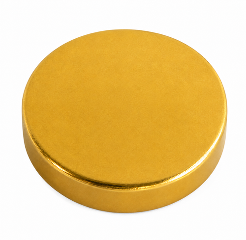 10 Pack Gold Coated 1/2 in x 1/8 in Neodymium Disc Therapy Magnets
