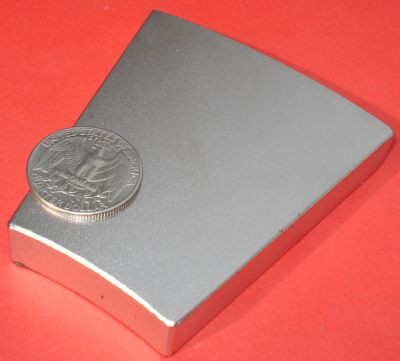 Rare Earth Magnets 12 in OD x 6 in ID x 1/2 in Neodymium Wedge