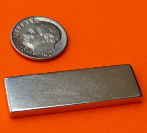 N48 Neodymium Magnets 1.5 in x 1/2 in x 1/8 in Plate