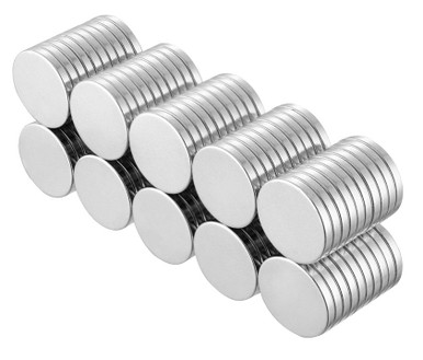 100 Super Strong Neodymium Magnets 1/2 X 1/16 inch 12.7 x 2 mm discs ...
