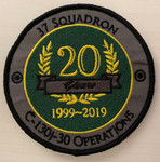 37SQN Round - 20th Anniversary Op Service  (with velcro)