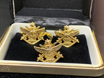 ADF Tri-Service Cufflinks & Pin - GOLD