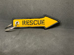 Embroidered RESCUE Key Tag, Bag Tag