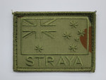 STRAYA -  MORALE PATCH Green on Auscam75mm x 55mm