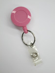 Pink ID Reel - Spring Clip