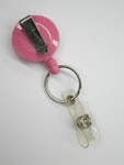 Pink ID Reel - Spring Clip