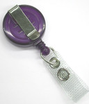 Purple ID Reel - Spring Clip