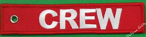Embroidered CREW Key Tag, Bag Tag