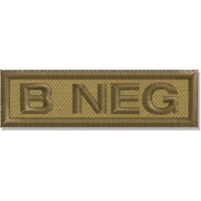 B NEG Blood Group Patch 