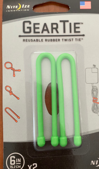 GearTie - 6 Inches (15.2 cm) - Green