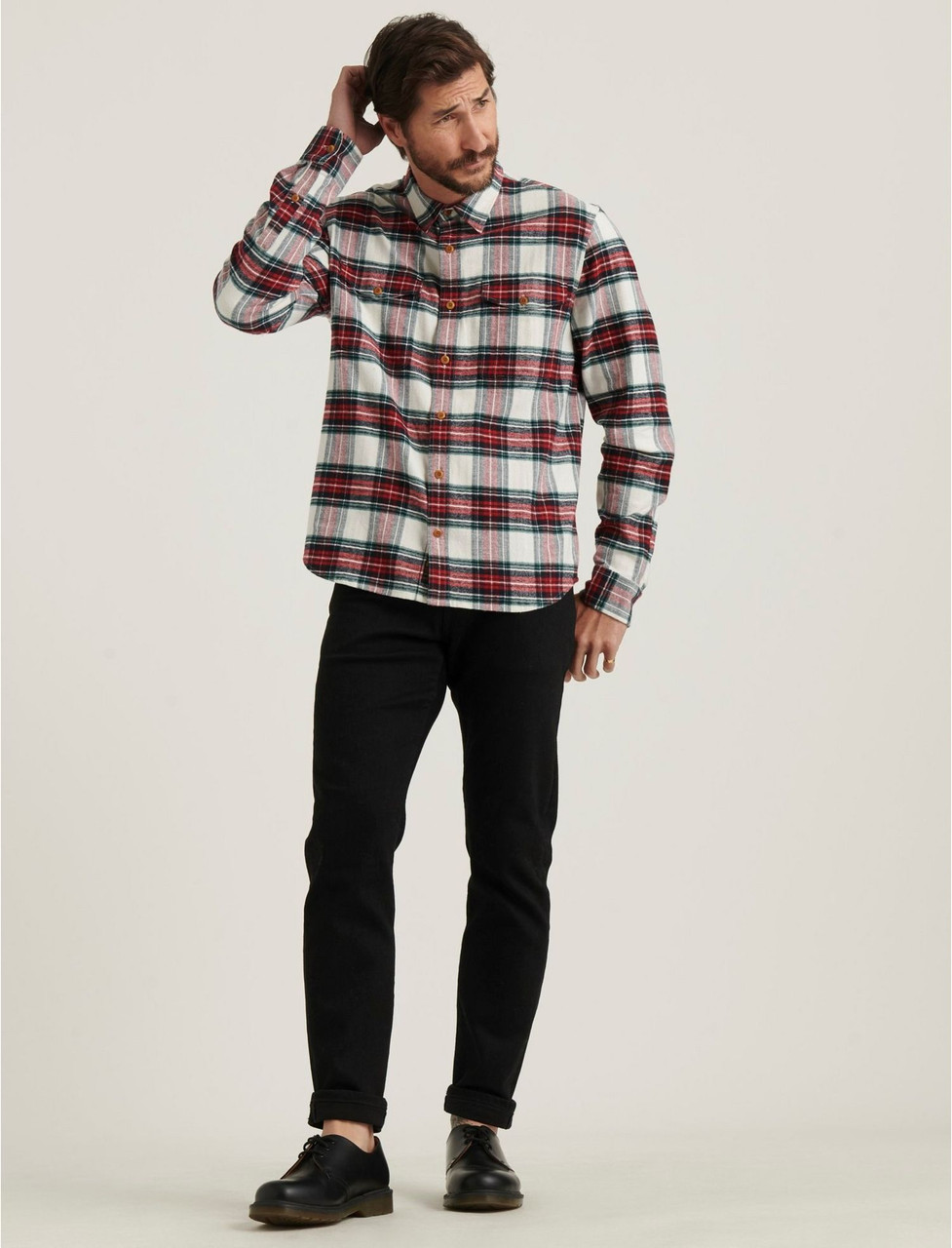 Lucky Brand Men's Long Sleeve Redwood Workwear Button Down Shirt 7M43691  Red Plaid (FINAL SALE) - Shop Sara Jane