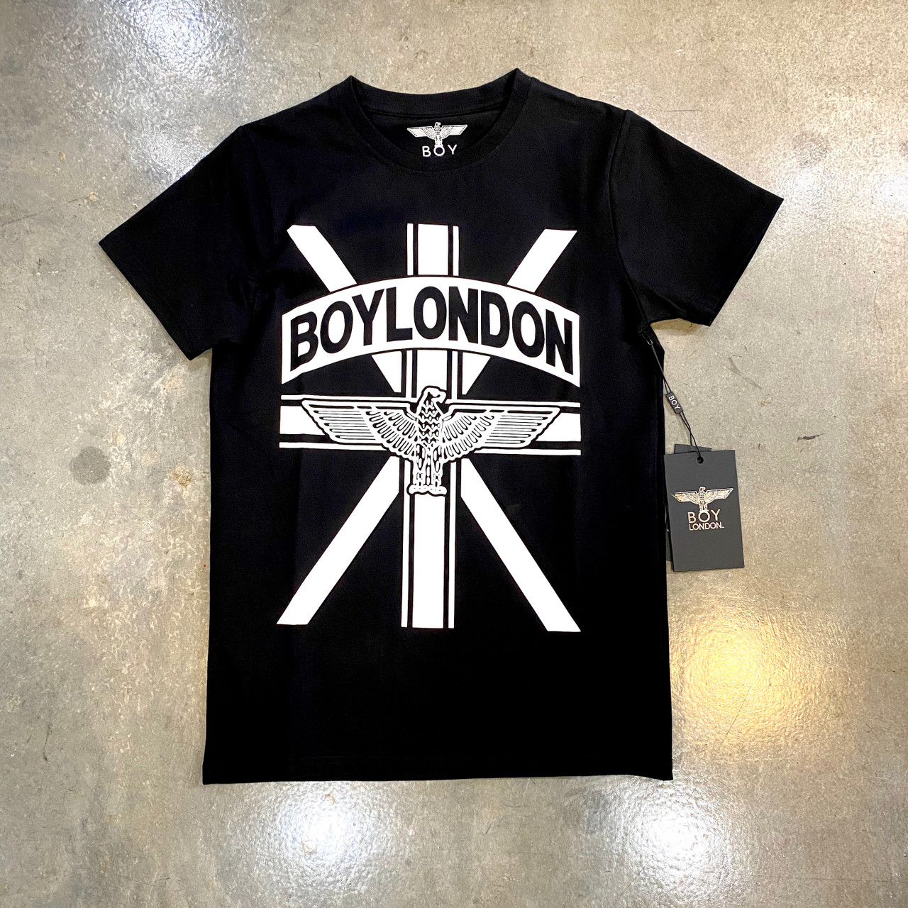 Boy London Flag Banner Logo Black Tee BS-BEFXT (FINAL SALE)