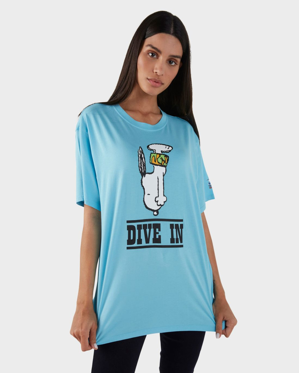 comerciante Original pastel Levi's X Peanuts Graphic Relaxed Oversize Tee Snoopy Dive In Blue  56152-0007 - Shop Sara Jane