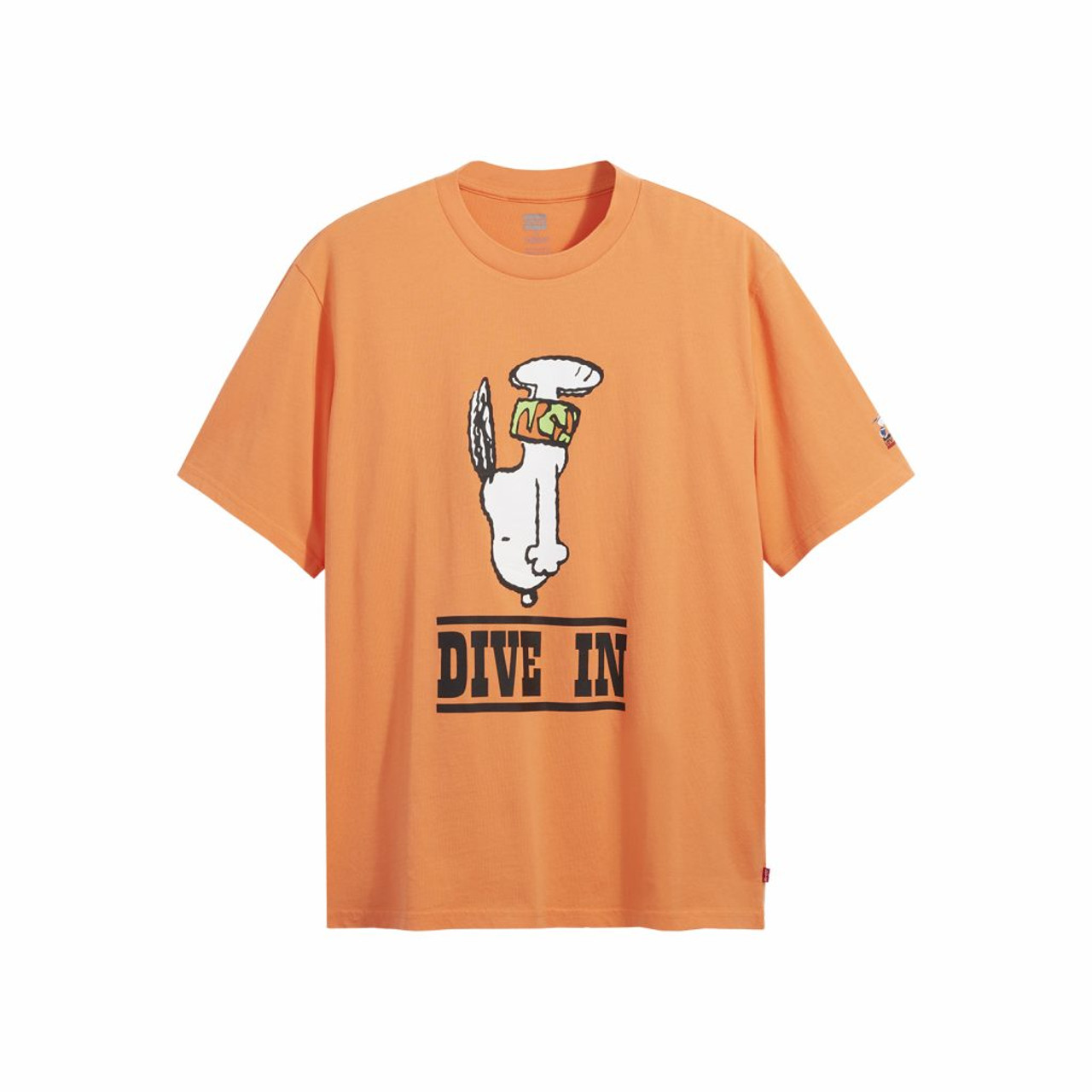 Levi's X Peanuts Relaxed Oversize Tee Snoopy Dive In Orange 86275