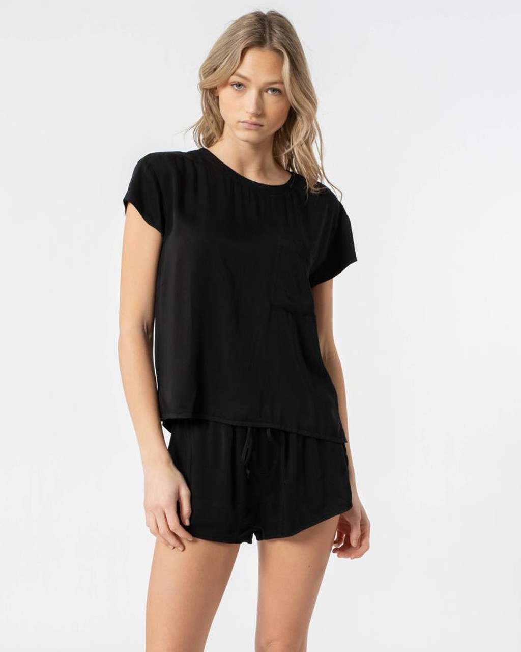 Bella Dahl Short Sleeve Pocket Tee B4748 C01 302 FINAL SALE