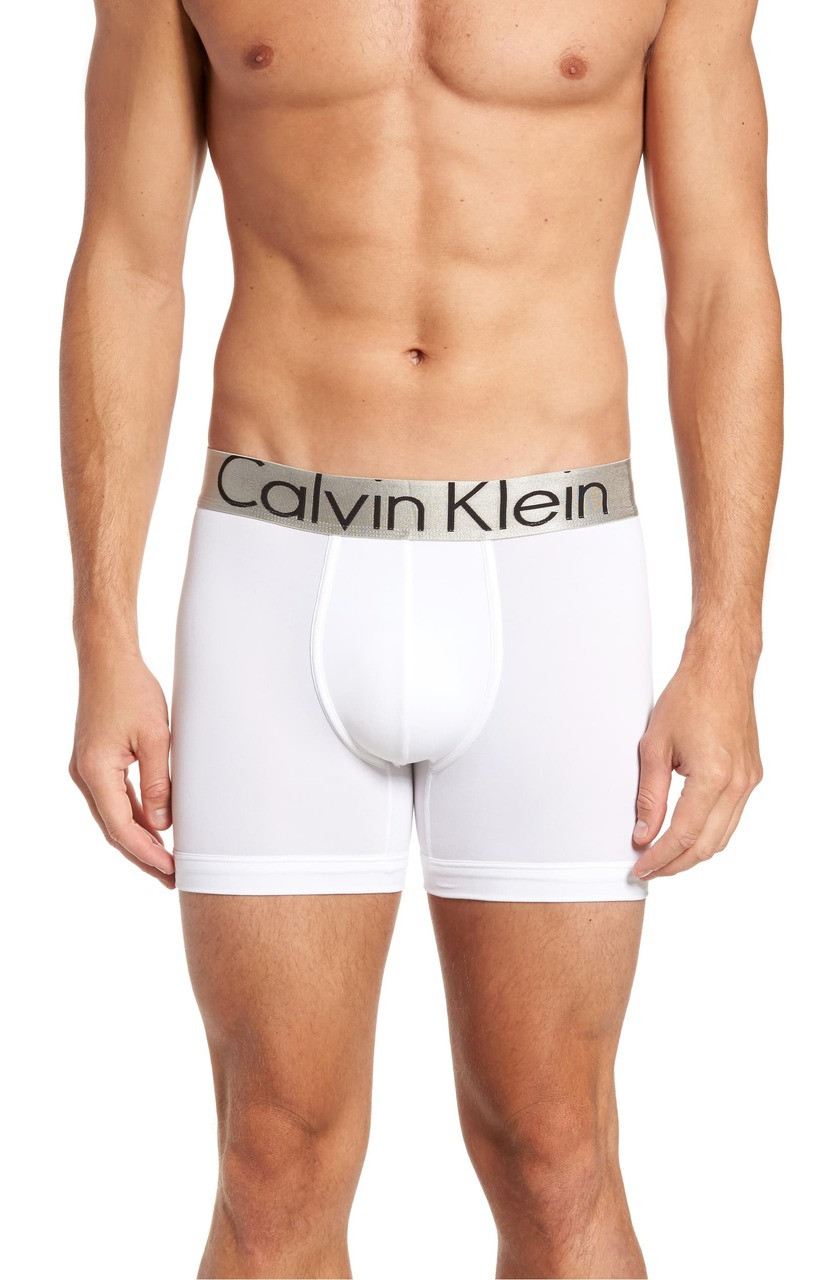 Calvin Klein Men's Underwear 3 Pack Steel Micro Briefs, Mink/White