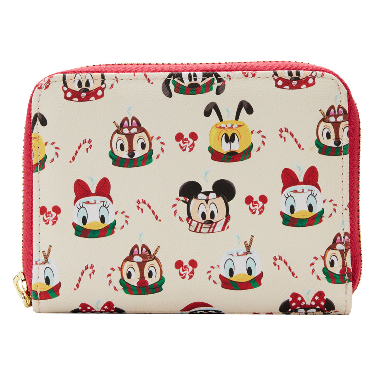 Disney Women's Minnie Mouse Zip Around Wallet All-Over Character Print Wristlet