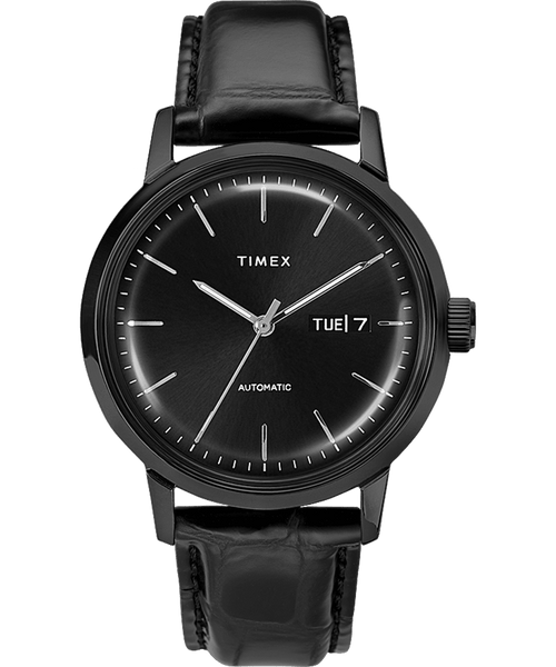 Timex Marlin® Automatic Day-Date 40mm Leather Strap Watch TW2U11700ZV