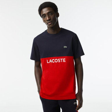 Lacoste Men s Regular Fit Cotton Jersey Colourblock T shirt TH8372