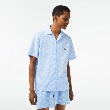 Lacoste Men's Classic Fit Monogram Print Polo DH0073 - Shop Sara Jane