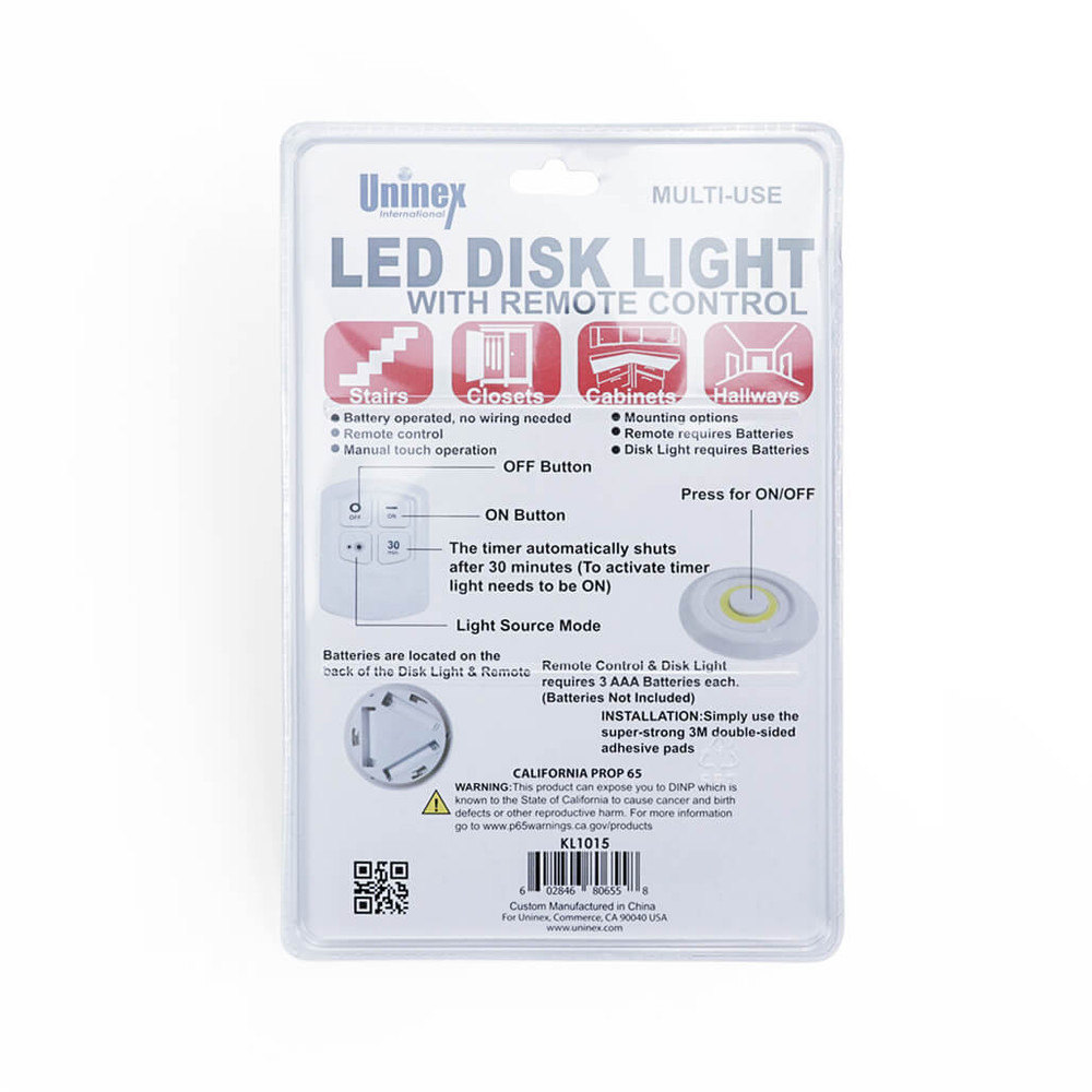 KL1015, Multi-Use LED Disk Light with Remote Control
