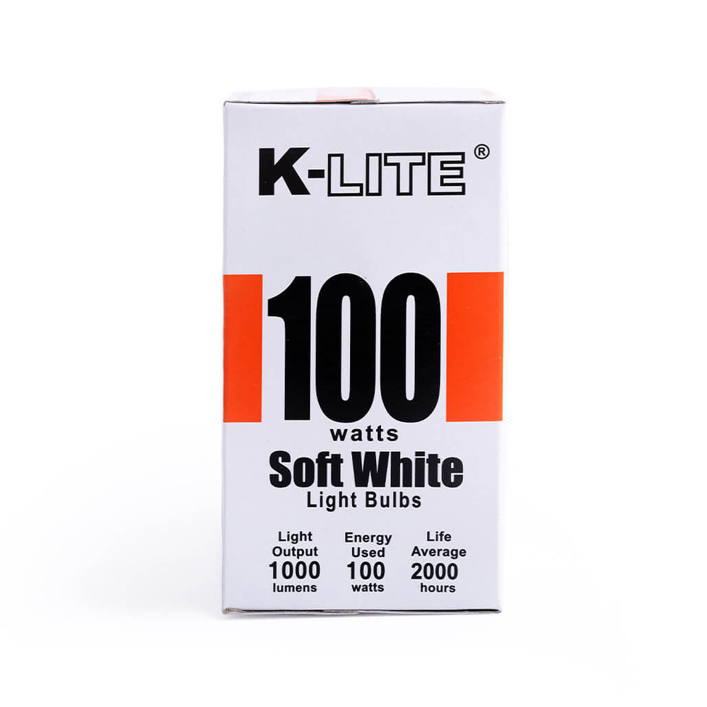 KL11003, 3-Pack 100W Soft White Light Bulbs