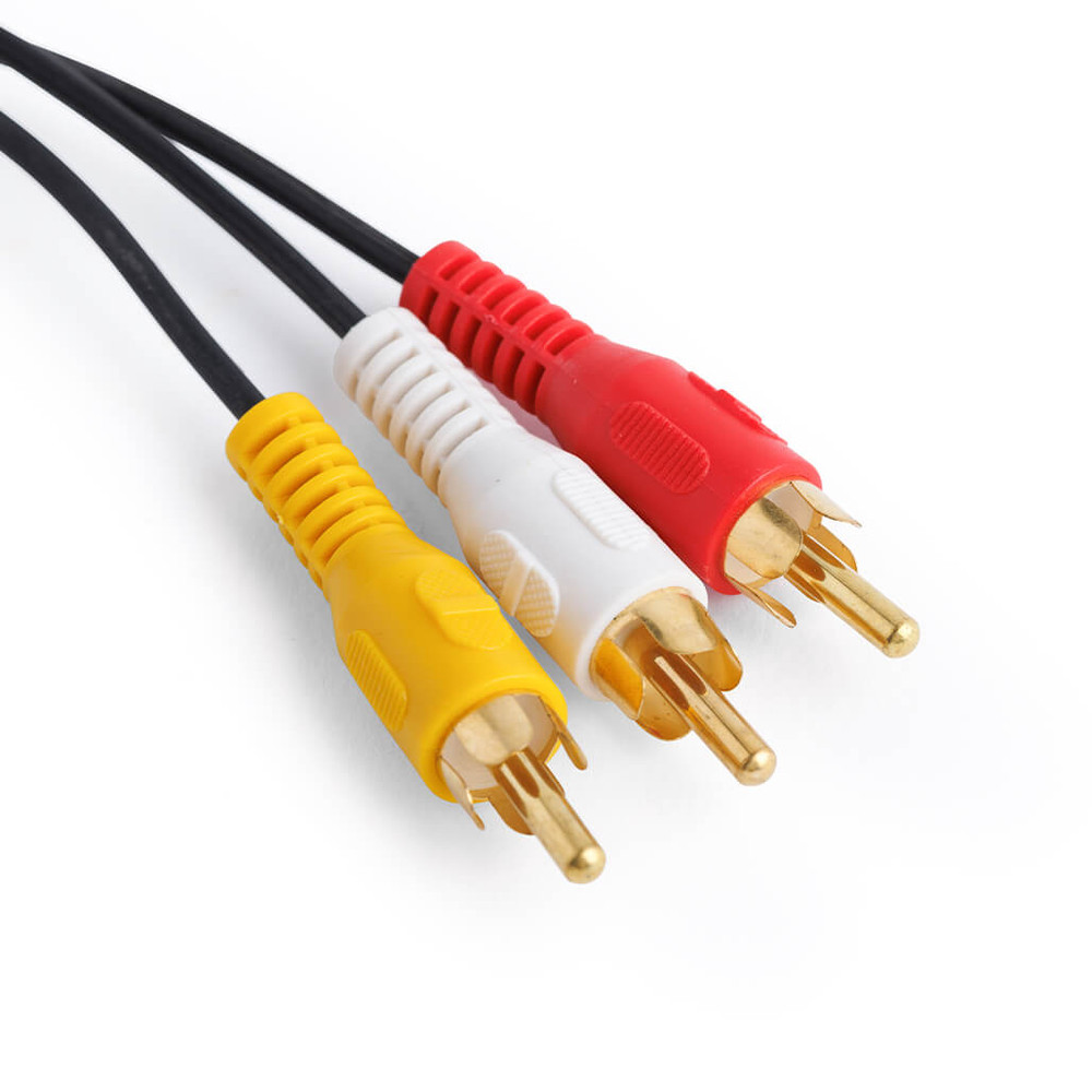RCA306GDB, 6ft (1.83m) 3 RCA Stereo Audio/Video Patch Cable