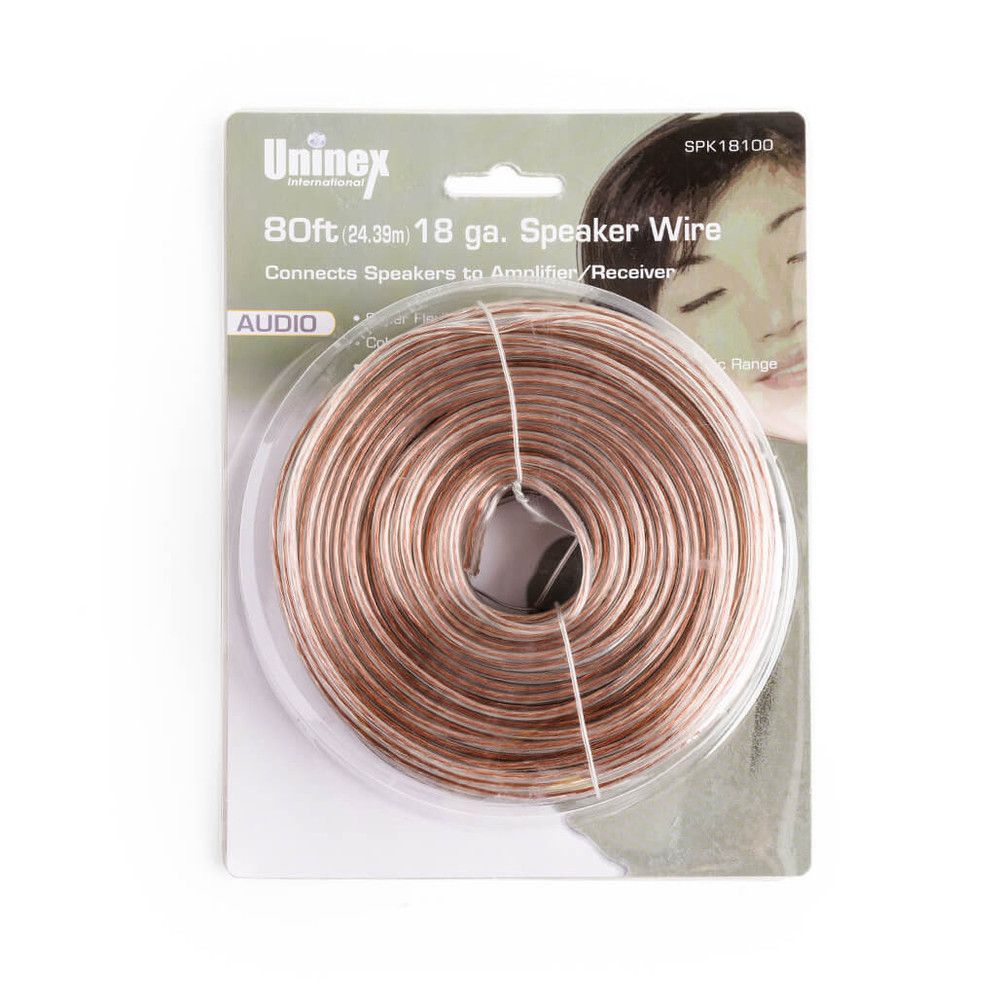 SPK18100BC, 80ft (24.38m) 18 Gauge Speaker Wire