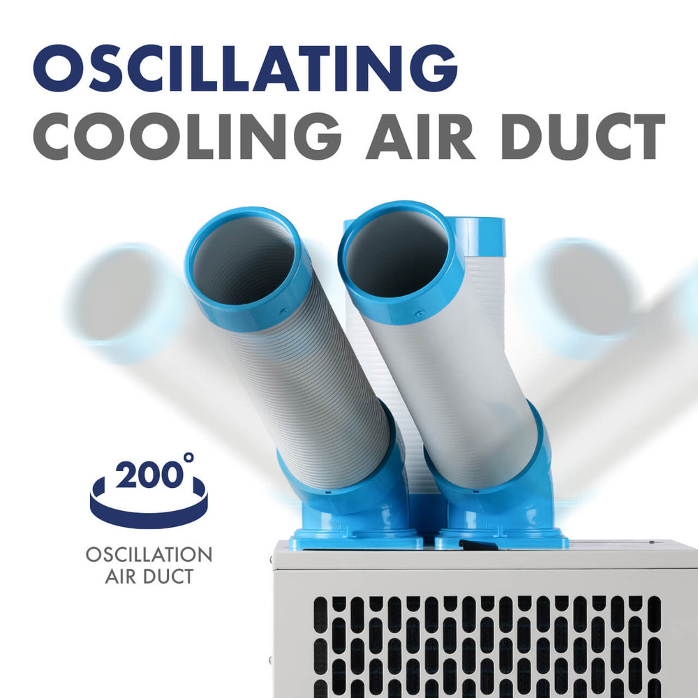 SAC-3000AS, KOOLZONE Mobile Spot Cooler 10,236 BTU, Oscillating Function